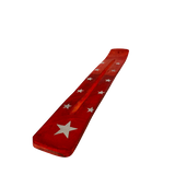 Tabla Porta Incienso Madera: Estrella Roja