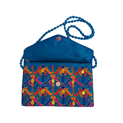 Cartera tipo sobre Celeste