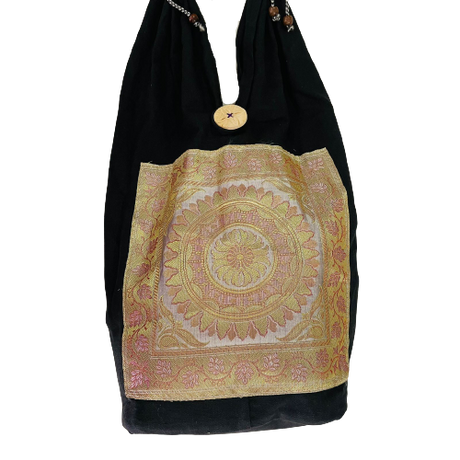 Bolso hippie Diseño Negro