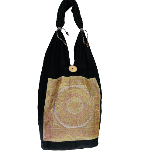 Bolso hippie Diseño Negro