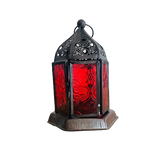 Porta Vela Turco Colgante Rojo
