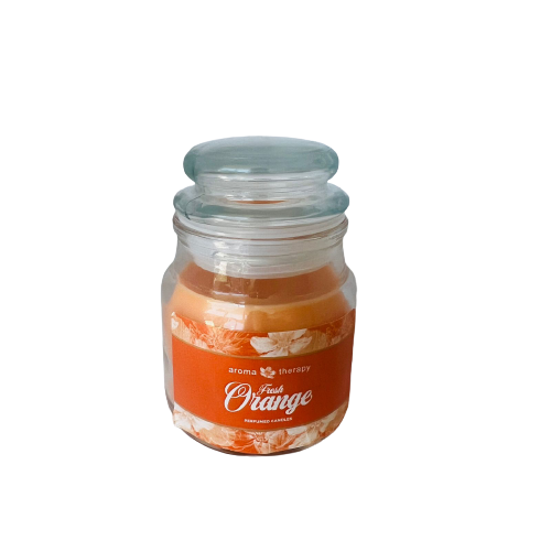 Vela Aromatica Tapa Vidrio - Naranja