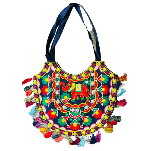 Cartera Bordada Diseño Elefante Rojo