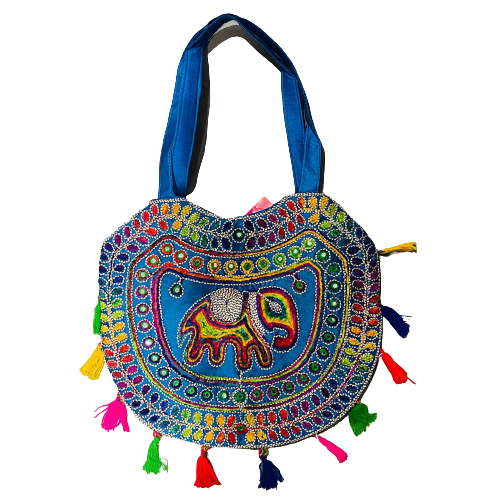 Cartera Elefante bordada Azul