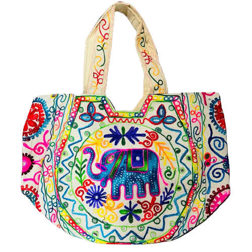 Bolso Playero Diseño Elefante Multicolor