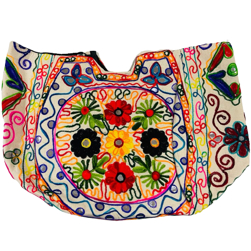 Bolso Playero Diseño Fantasia de Flores Multicolor