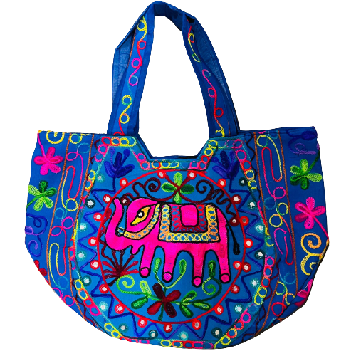Bolso Playero Design Elefante - Azul