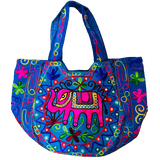 Bolso Playero Design Elefante - Azul