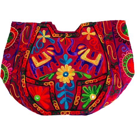 Bolso Playero Doble Elefante - Burdeo