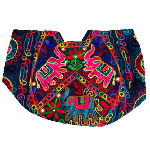 Bolso Playero Triple Elefante Azul Oscuro