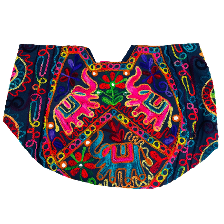 Bolso Playero Triple Elefante Azul Oscuro