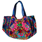Bolso Playero Triple Elefante Azul Oscuro