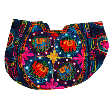 Bolso Playero Múltiples Elefantes - Azul Oscuro