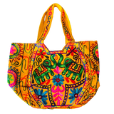 Bolso Playero Doble Elefante - Naranja Verde