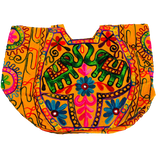 Bolso Playero Doble Elefante - Naranja Verde
