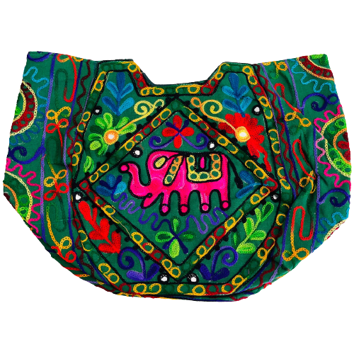 Bolso Playero Diseño Elefante Verde Pino