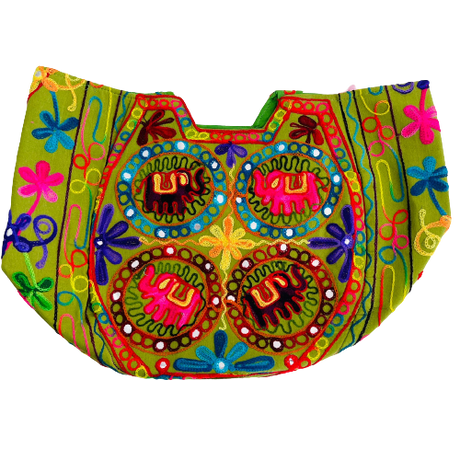 Bolso Playero Múltiples Elefantes -  Verde Pickle