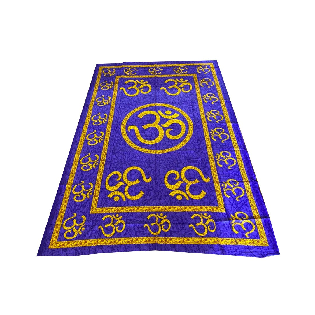 Cubrecama 1  plaza OM PURPLE AND YELLOW